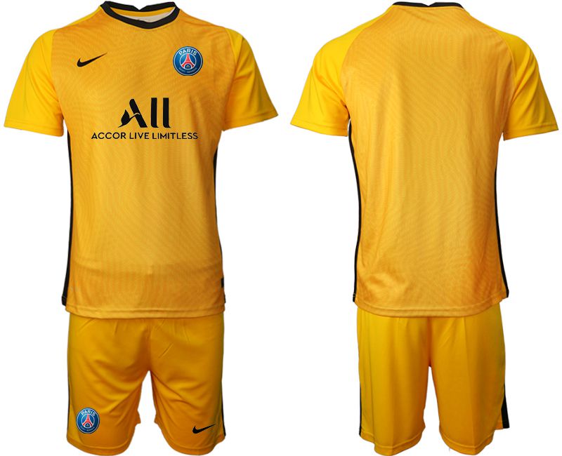 Men 2020-2021 club Paris St German yellow goalkeeper Soccer Jerseys->paris st german jersey->Soccer Club Jersey